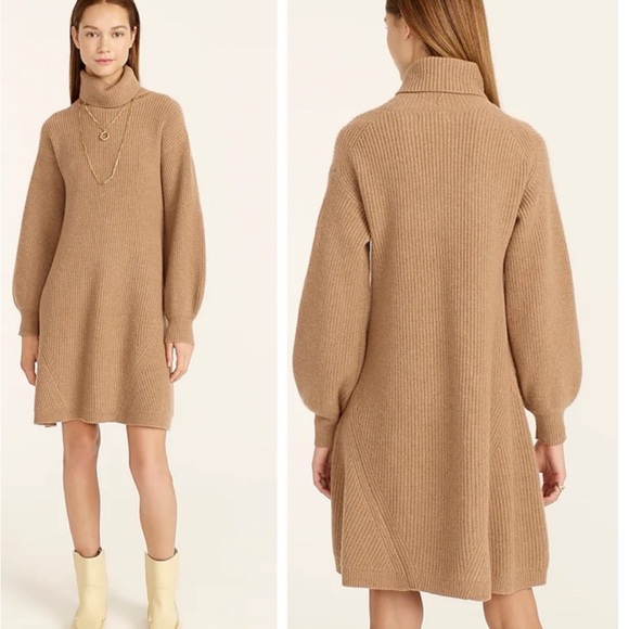 J. Crew Wool and Recycled-Cashmere Turtleneck Sweater Dress. Size XXL. NWT. - Picture 2 of 16